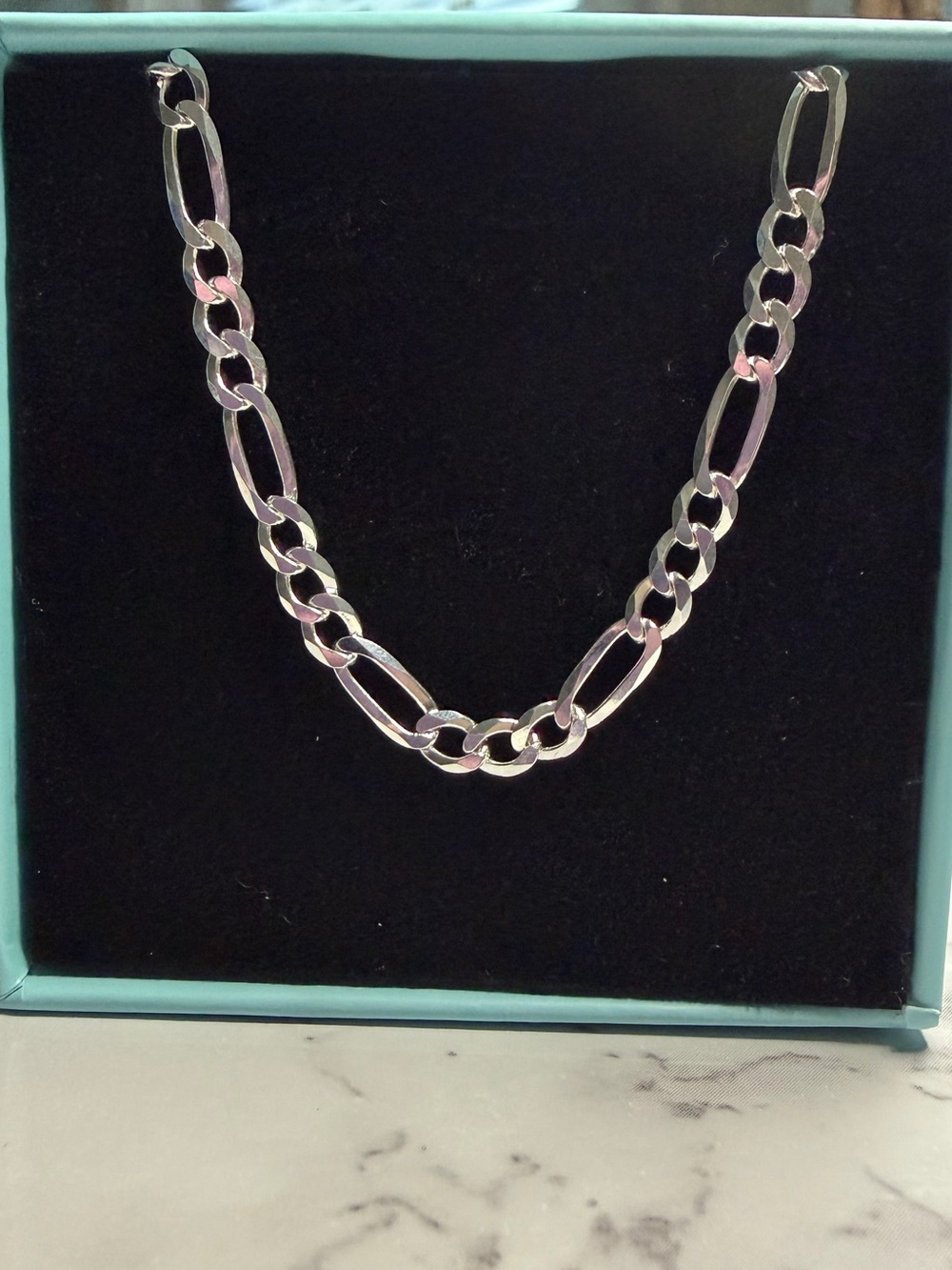 925 Sterling Silver Figaro Bracelet
